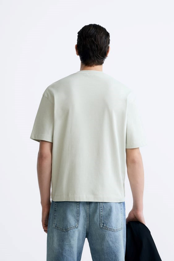 Bisiklet Yaka Syzygy Yazılı Oversize Mint Erkek T-shirt