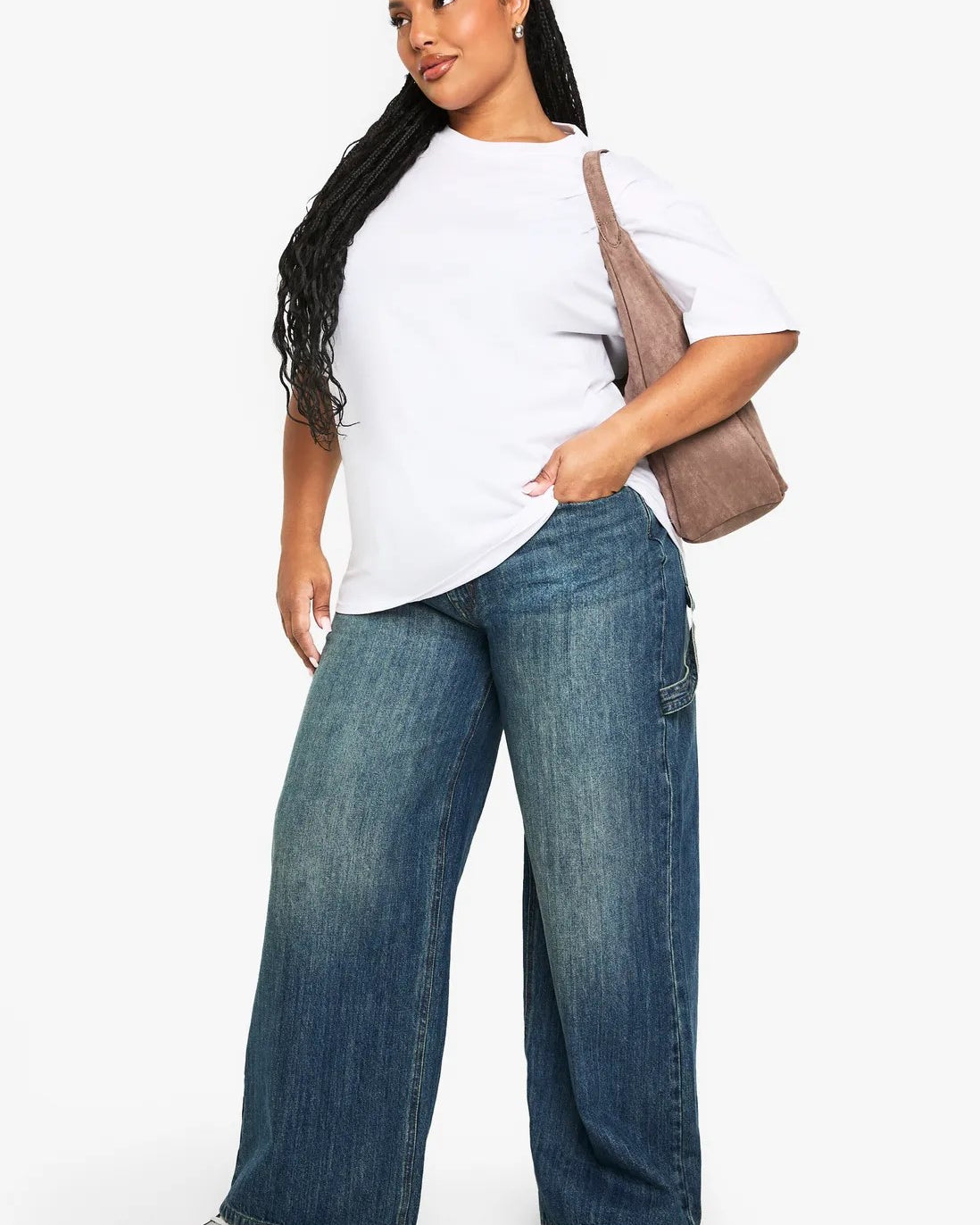 Büyük Beden Kadın Tişört %100 Pamuk Nevada Nights Baskılı Beyaz Oversize Yazlık