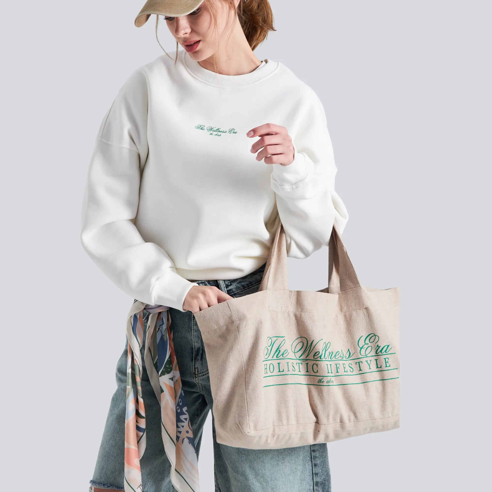 Kadın Bisiklet Yaka Sweatshirt