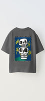 The Big Olita Yazılı Kuru Kafa Tasarım Baskılı Füme Çocuk T-Shirt