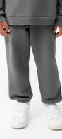 Beli Lastikli  Paçası Lastikli Pamuklu Nefes Alan Nature Concept Regular Fit Jogger Füme Çocuk Eşofm
