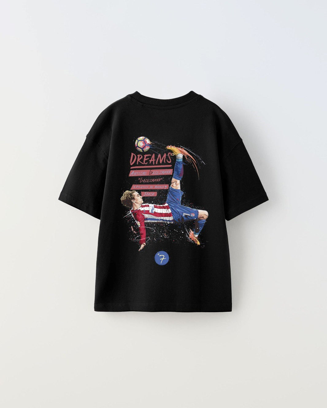 Earned Not Gıven Yazılı Futbol Tasarım Baskılı Siyah Çocuk T-shirt