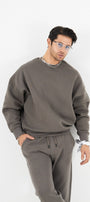 Bisiklet Yaka Basic 3 iplik Şardonlu Oversize Sweatshirt