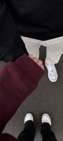 Unisex 2’li Oversize Basic Hoodie Siyah & Bordo – Kapüşonlu, Cepli, 3 İplik Şardonlu Polar