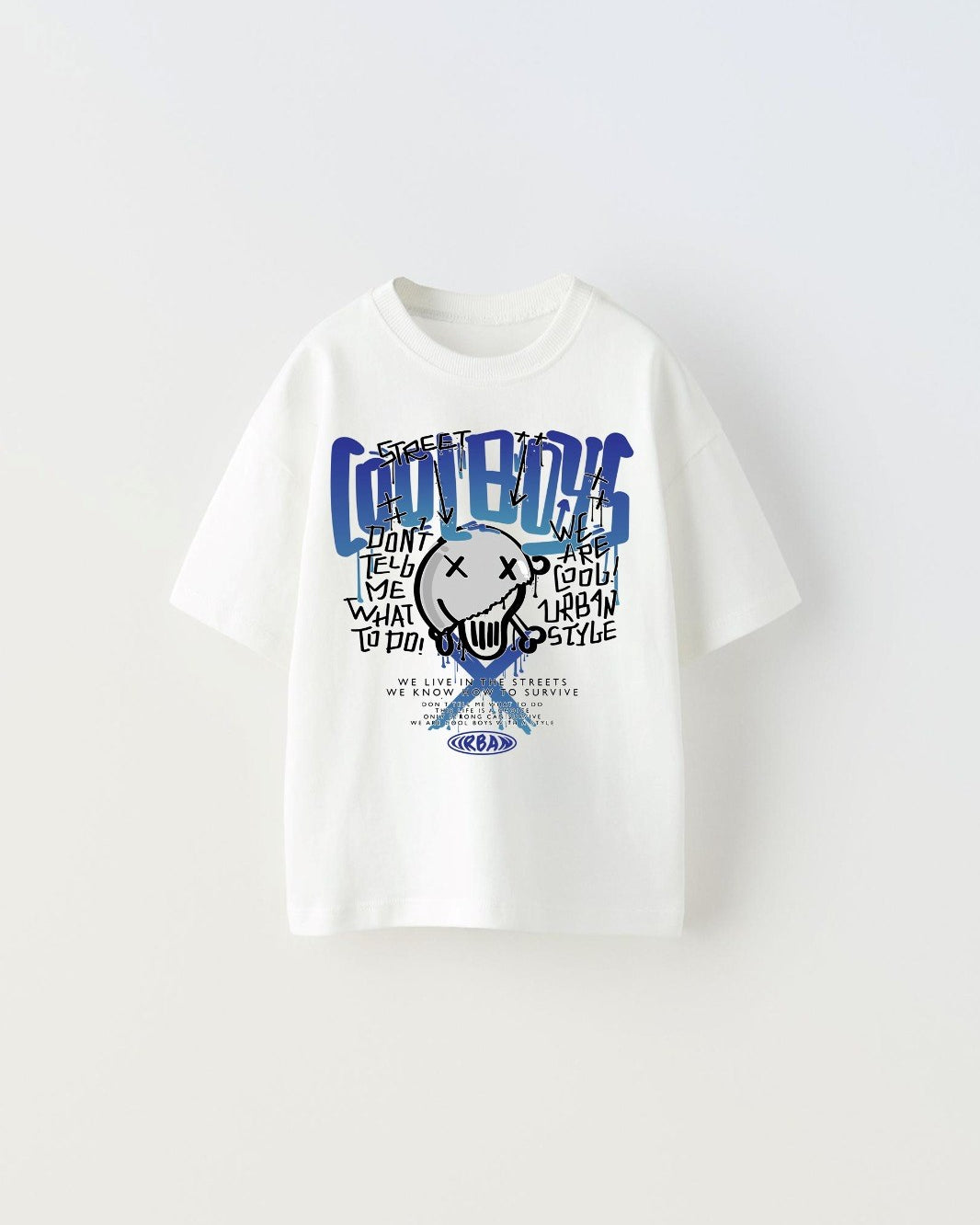 Cool Boys Yazılı Baskılı Beyaz Çocuk T-shirt