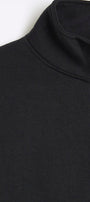 Erkek Lacivert Yarım Fermuarlı Sweatshirt 3 İplik Şardonlu Oversize Kesim