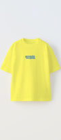 Peanuts Records Baskılı Sarı Kız Çocuk T-shirt 