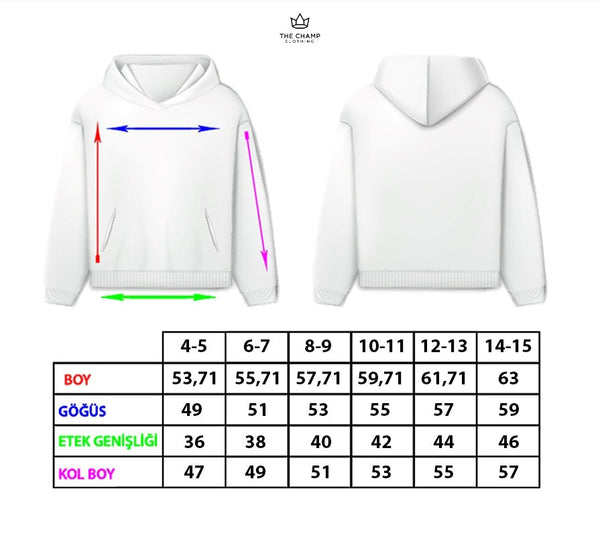 Kapüşonlu İçi Polar Updated Simplicity Baskılı Kırmızı Unisex Çocuk Hoodie Sweatshirt