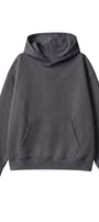 Kadın Oversize Hoodie Written & Directed Baskılı Füme – Kapüşonlu, Sırt Baskılı, 3 İplik