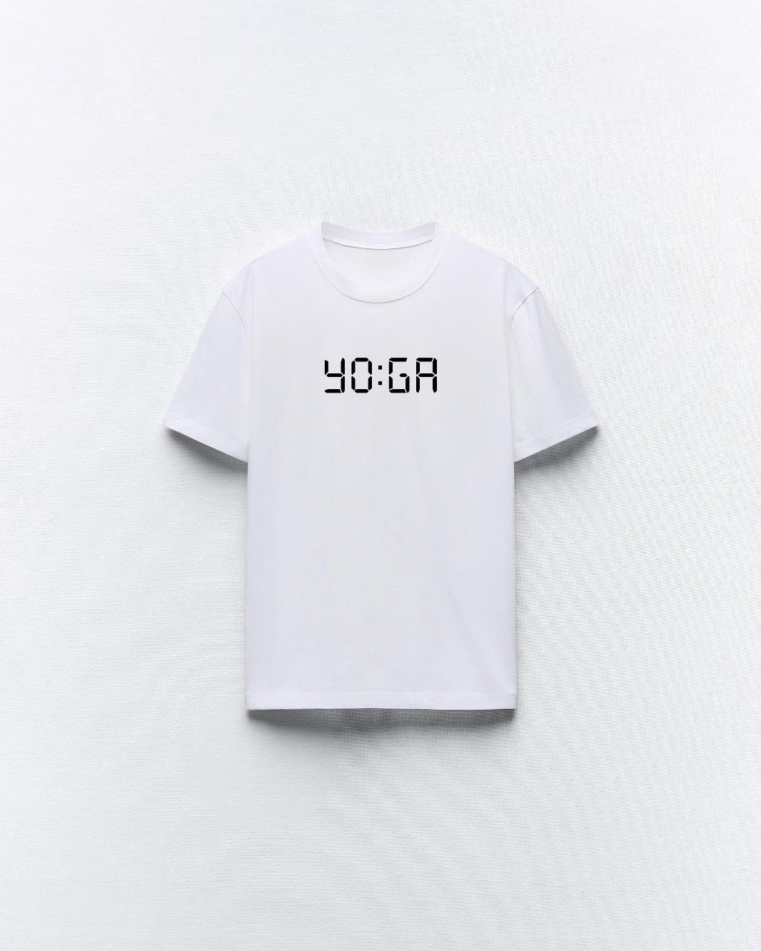 Yoga Yazı Baskılı Beyaz Kadın T-shirt