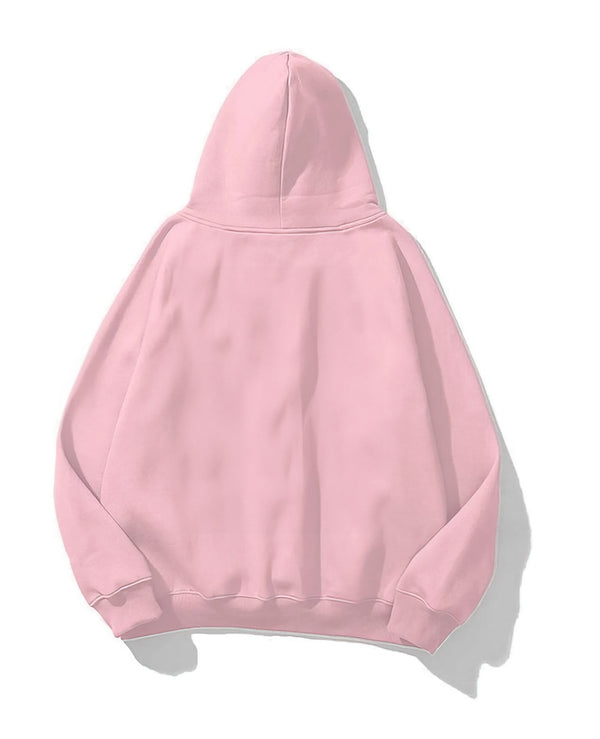 Kapüşonlu İçi Polar Kemal Atatürk 10 Kasım Baskılı Pembe Unisex Hoodie Sweatshirt