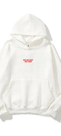 Kapüşonlu İçi Polar No Heart No Art Baskılı Beyaz Unisex Hoodie Sweatshirt