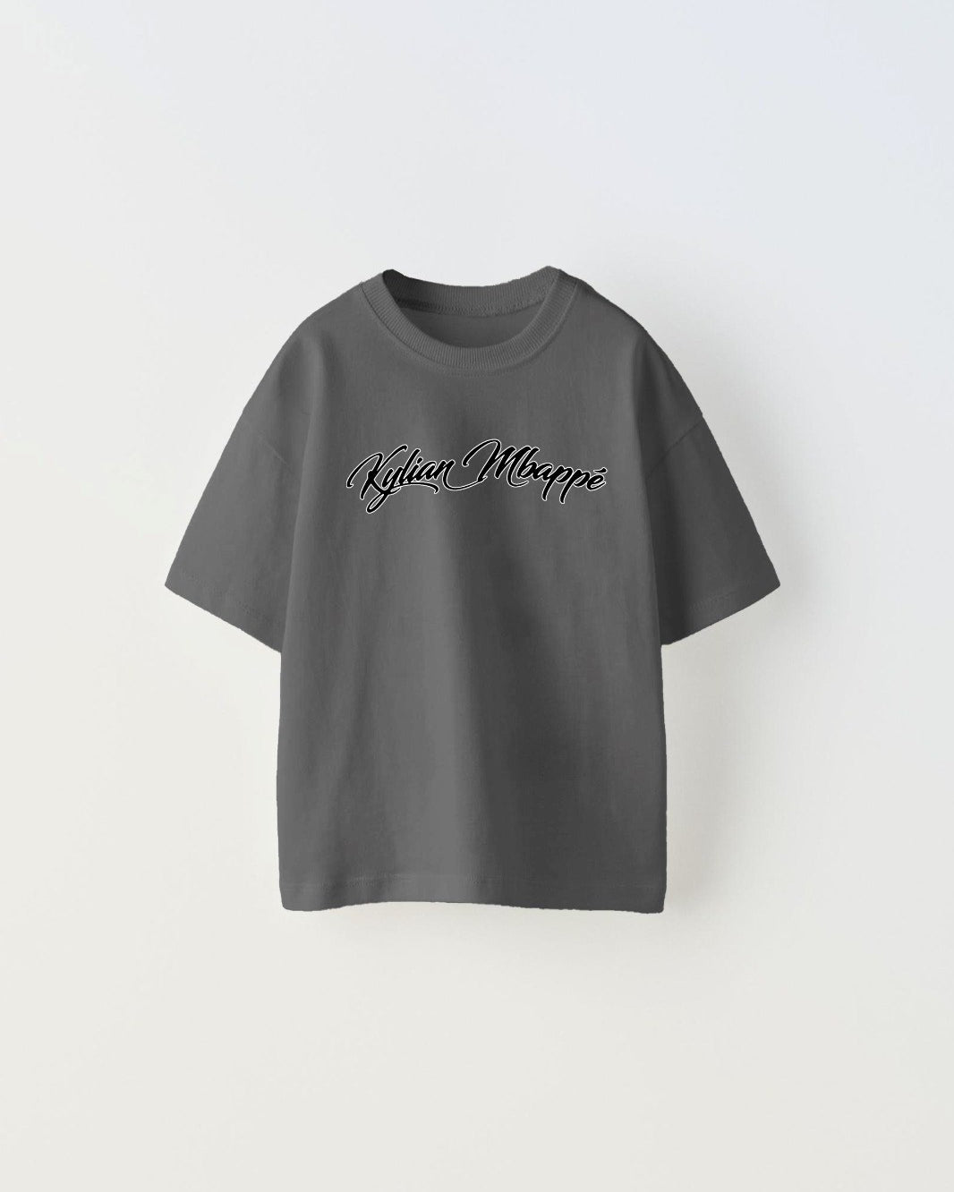 Euro 2024'ün Genç Yıldızları Kylian Mbappe Baskılı Füme Çocuk T-shirt