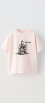 Chess is Life Yazılı Satranç Tasarım Baskılı Pembe Çocuk T-Shirt
