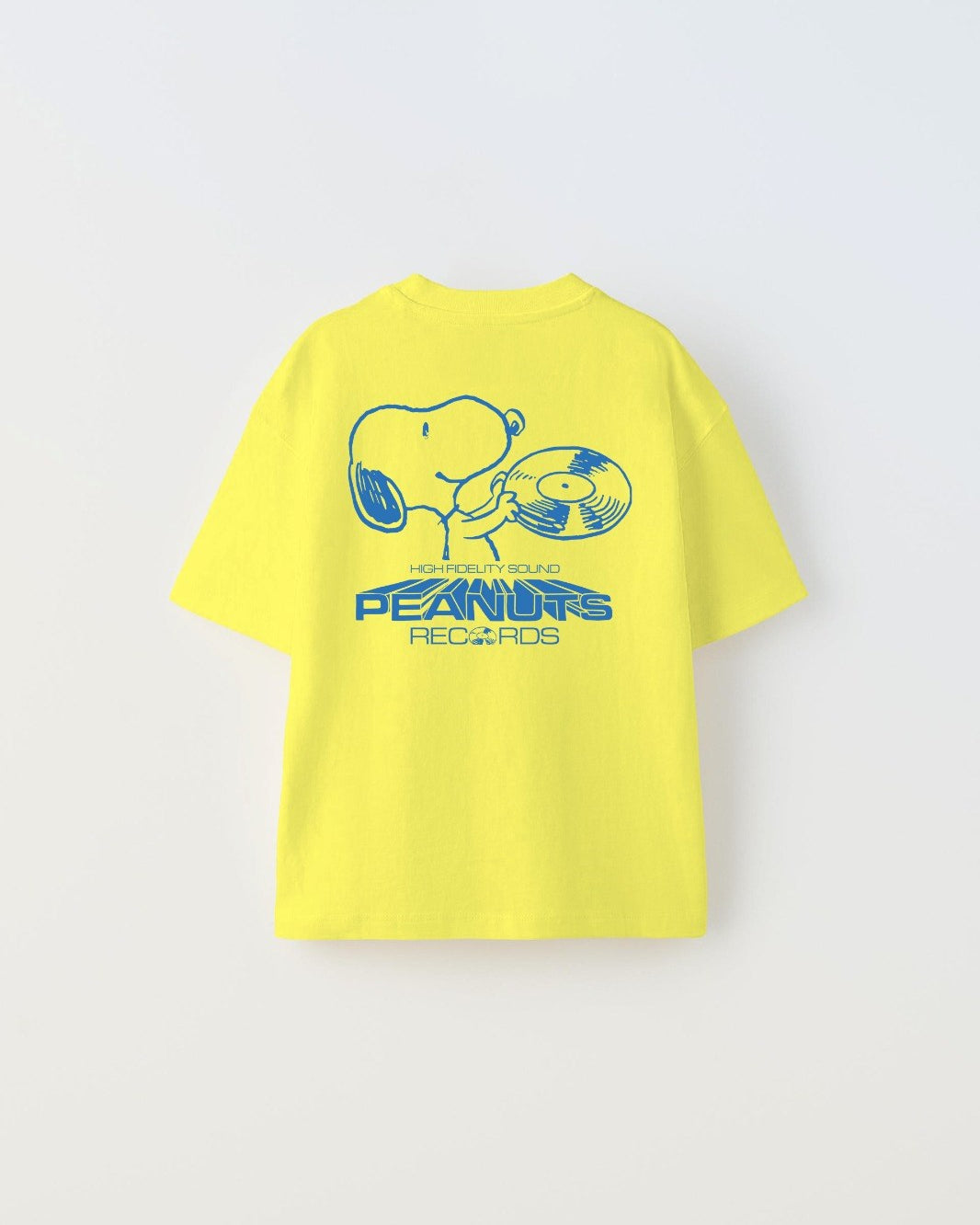Peanuts Records Baskılı Sarı Kız Çocuk T-shirt 