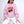 Bisiklet Yaka İçi Polar Cherries Baskılı Pembe Oversize Sweatshirt