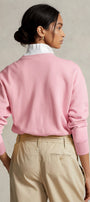 Kadın Oversize Sweatshirt Weekend Bear Baskılı Pembe – Bisiklet Yaka, 3 İplik Şardonlu