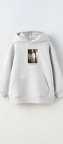 Kapüşonlu İçi Polar The Ballet School Baskılı Beyaz Unisex Çocuk Sweatshirt