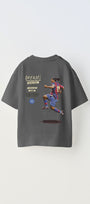 Always On Yazılı Futbol Tasarım Baskılı Füme Çocuk T-shirt