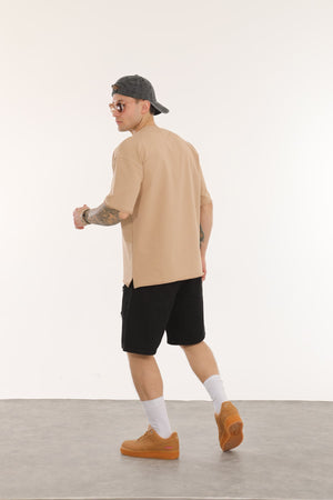 Bisiklet Yaka Oversize Erkek T-shirt