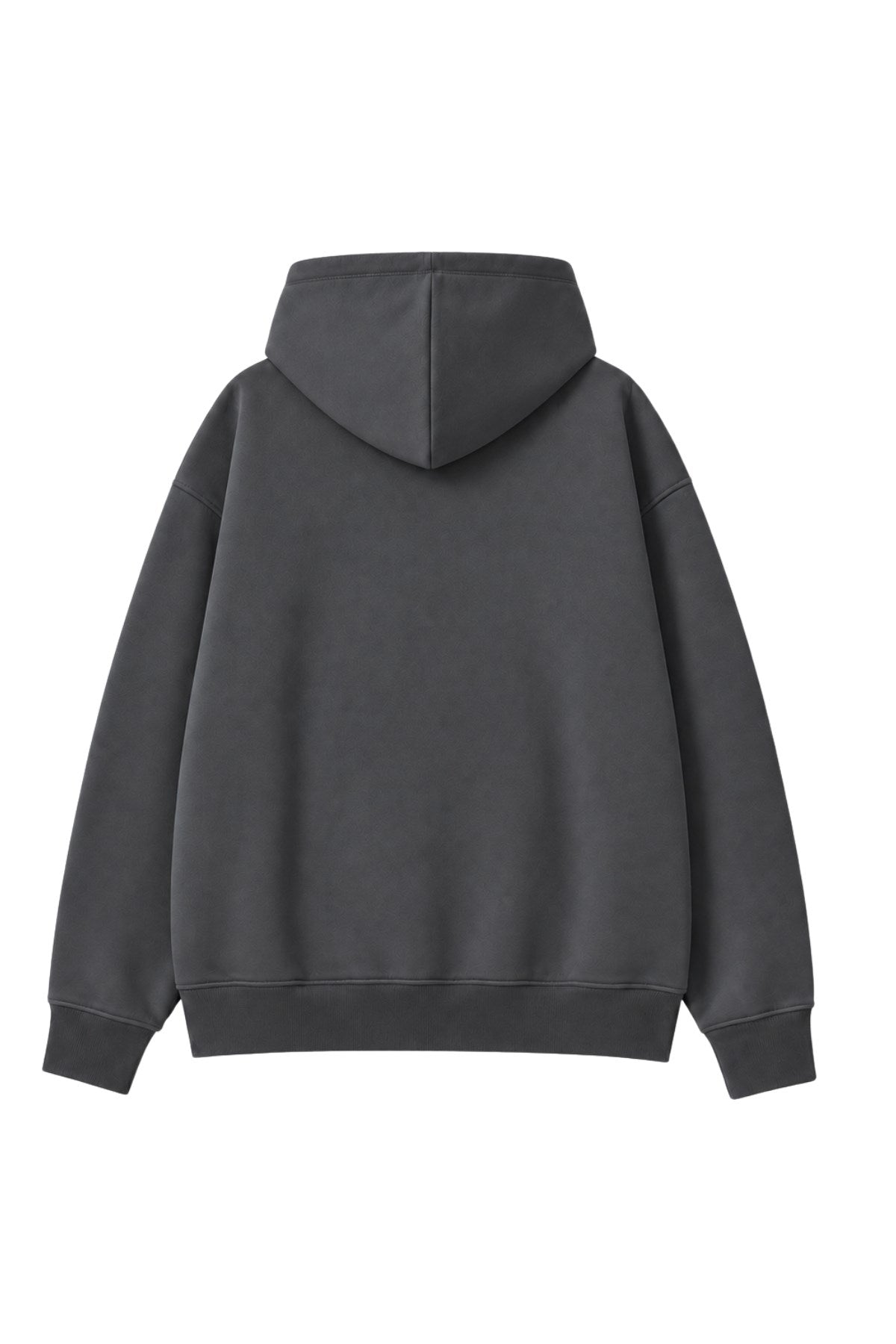 Kadın Oversize Hoodie Noir Cat Baskılı Füme – Kapüşonlu, Kanguru Cepli, 3 İplik Şardonlu Polar
