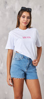 Nirvana Yazılı Melek Tasarım Baskılı Beyaz Kadın T-Shirt 