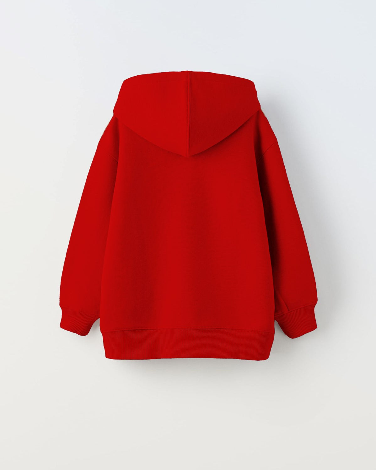 Kapüşonlu İçi Polar Any Time Every Where Baskılı Kırmızı Unisex Çocuk Hoodie Sweatshirt