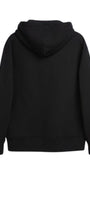 Erkek Oversize Sweatshirt Hoodie Shark Hello Siyah – Kapüşonlu, 3 İplik Polar, Kanguru Cepli