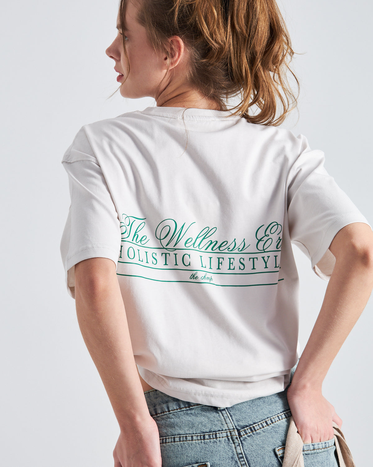The Wellness Era Baskılı %100 Pamuk Oversize Kadın Tişört