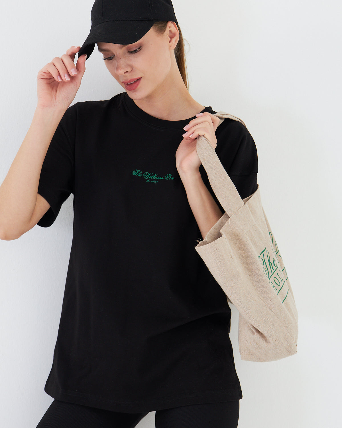 The Wellness Era Baskılı %100 Pamuk Oversize Kadın Tişört