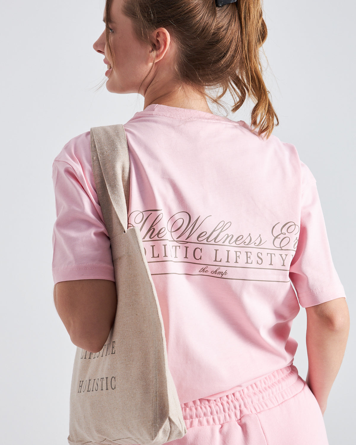 The Wellness Era Baskılı %100 Pamuk Oversize Kadın Tişört