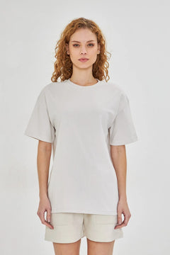 Kadın Konforlu %100 Pamuk Kısa Kollu Günlük Tişört