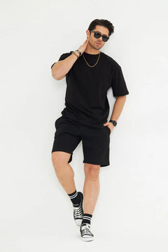 Pamuklu Relax Konforlu Oversize Tişört ve Şort Takımı