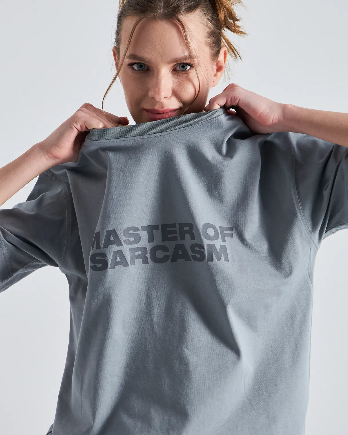 Kadın Master Of Sarcasm Baskılı Kısa Kollu %100 Pamuk Tişört