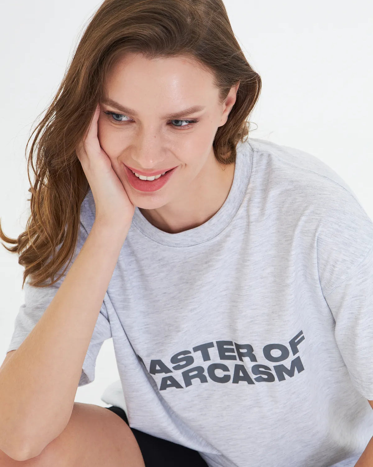 Kadın Master Of Sarcasm Baskılı Kısa Kollu %100 Pamuk Tişört