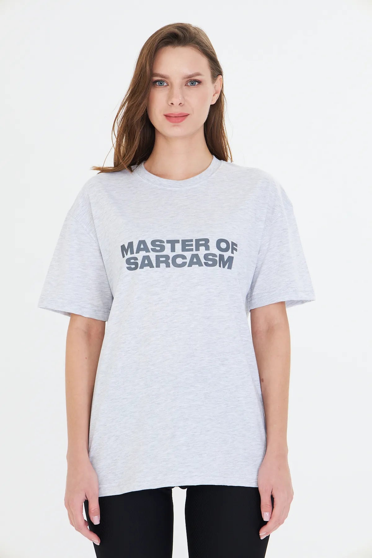 Kadın Master Of Sarcasm Baskılı Kısa Kollu %100 Pamuk Tişört