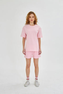 Kadın Konforlu %100 Pamuk Kısa Kollu Günlük Tişört