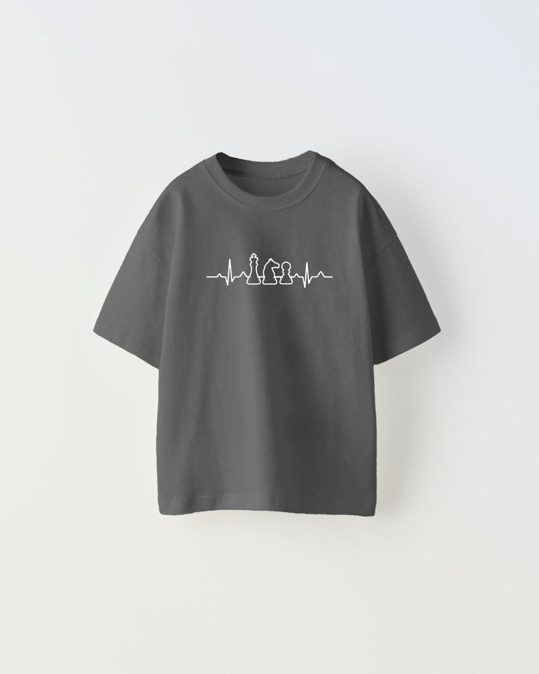 Satranç Ritim Tasarım Baskılı Füme Çocuk T-Shirt