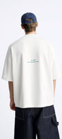 Bisiklet Yaka Organik Chernistry Baskılı Oversize Erkek T-shirt