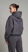 Füme Kapüşonlu İçi Polar Nirvana İn Utero Baskılı Unisex Hoodie Sweatshirt