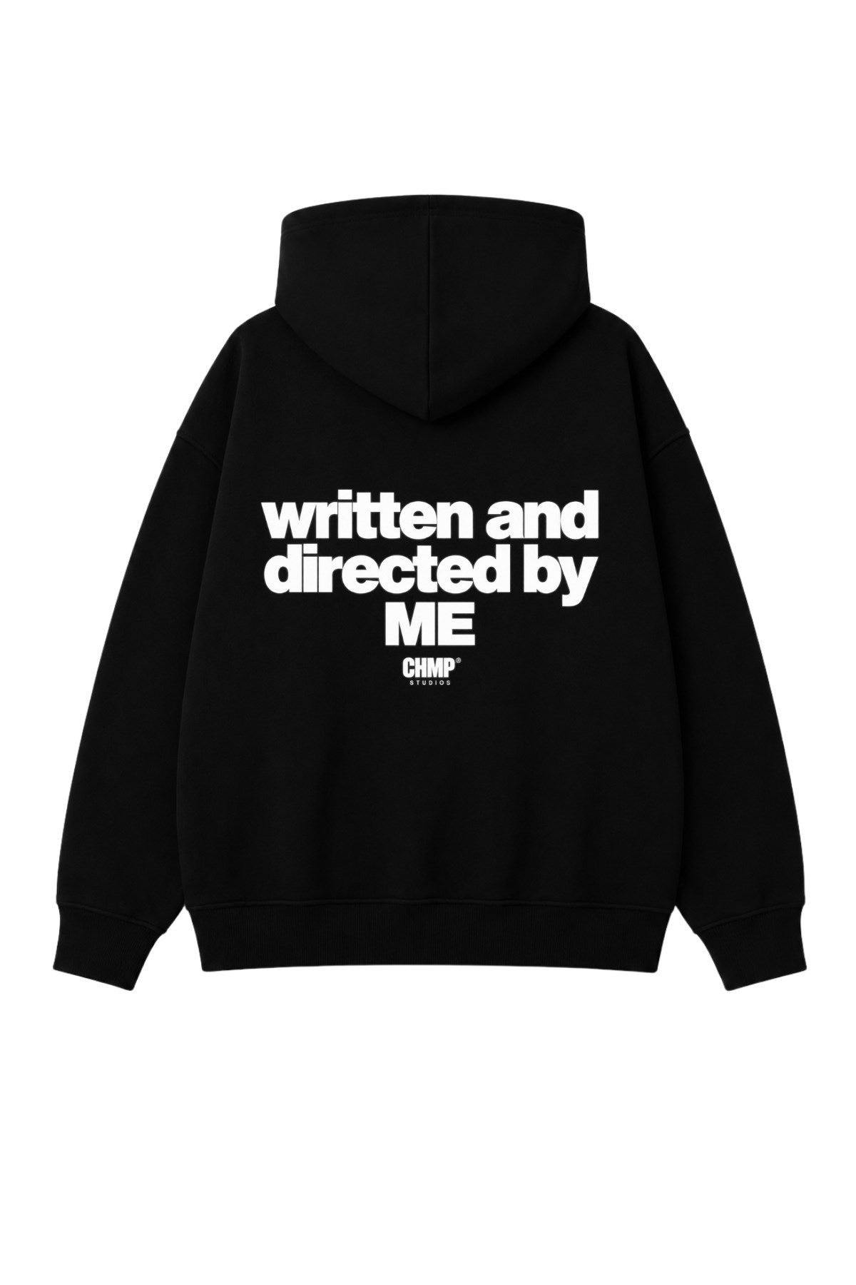 Kadın Oversize Hoodie Written & Directed Baskılı Siyah – Kapüşonlu, Sırt Baskılı, 3 İplik