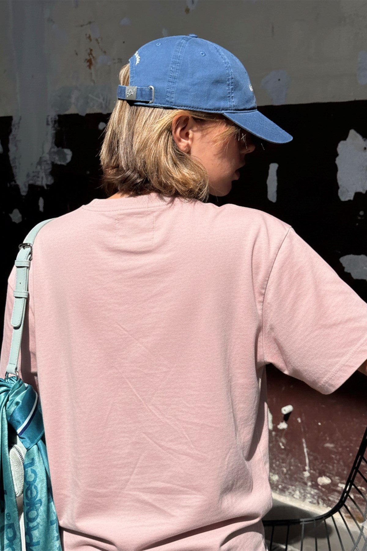 Kadın Oversize Tişört Bambino Bear Baskılı Pembe – Bisiklet Yaka, Rahat Kalıp, %100 Pamuk