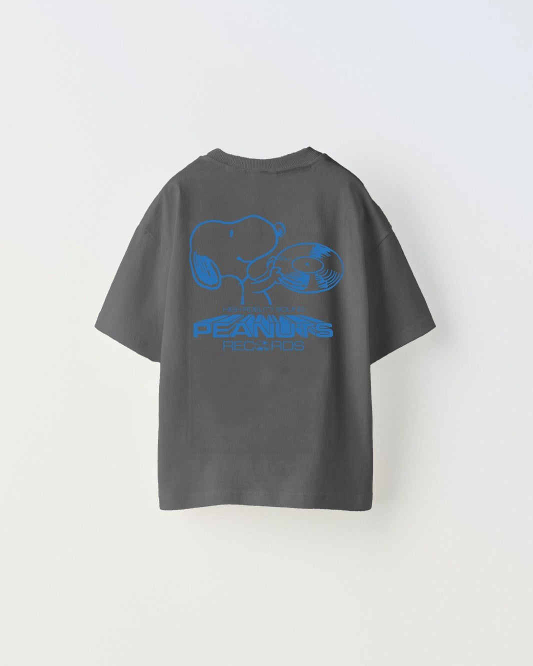 Peanuts Records Baskılı Füme Kız Çocuk T-shirt 