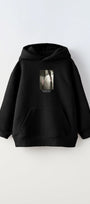 Kapüşonlu İçi Polar The Ballet School Baskılı Siyah Unisex Çocuk Hoodie Sweatshirt
