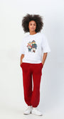 %100 Pamuk Sevgili Konseptli Teddy Baskılı T-shirt