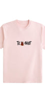 Kadın Oversize Tişört Tea-Shirt Baskılı Pembe – Bisiklet Yaka, Rahat Kalıp, %100 Pamuk
