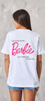 Barbie Tasarım Baskılı Beyaz Kadın T-Shirt