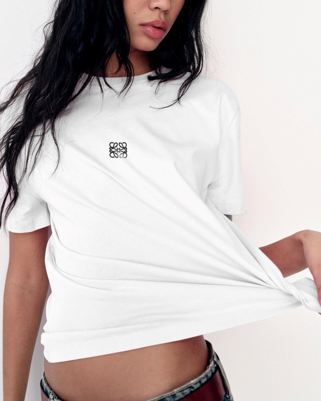 Kadın Yüksek Baskılı Beyaz T-Shirt