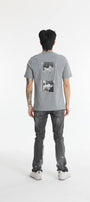 Oversize Bisiklet Yaka Erkek 2 İplik November Baskılı Pamuk T-shirt