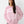 Ucla Yazı Baskılı Bisiklet Yaka İçi Polar Oversize Kesim Unisex Pembe Sweatshirt